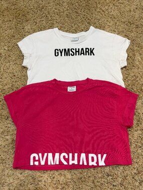 Gymshark Lot 2 Apollo and Fraction Crop Tops Short Sleeve Tee Shirt